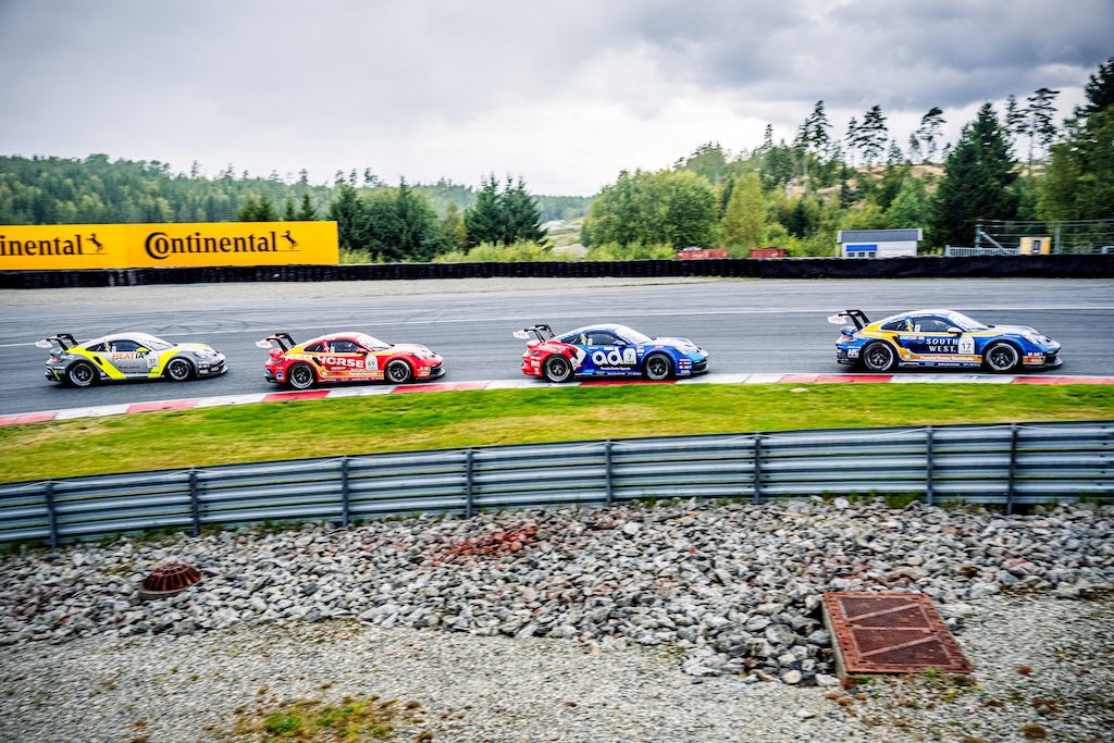 Gustav Krogh kom tættere på mesterskabspodiet på Rudskogen.
(Foto: Porsche Carrera Cup Scandinavia)